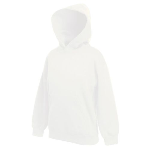 Fruit Of The Loom Kids Premium Hooded Sweatshirt White